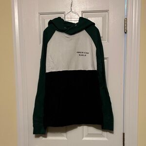 American Eagle Outfitters Green, White, and Black Hoodie